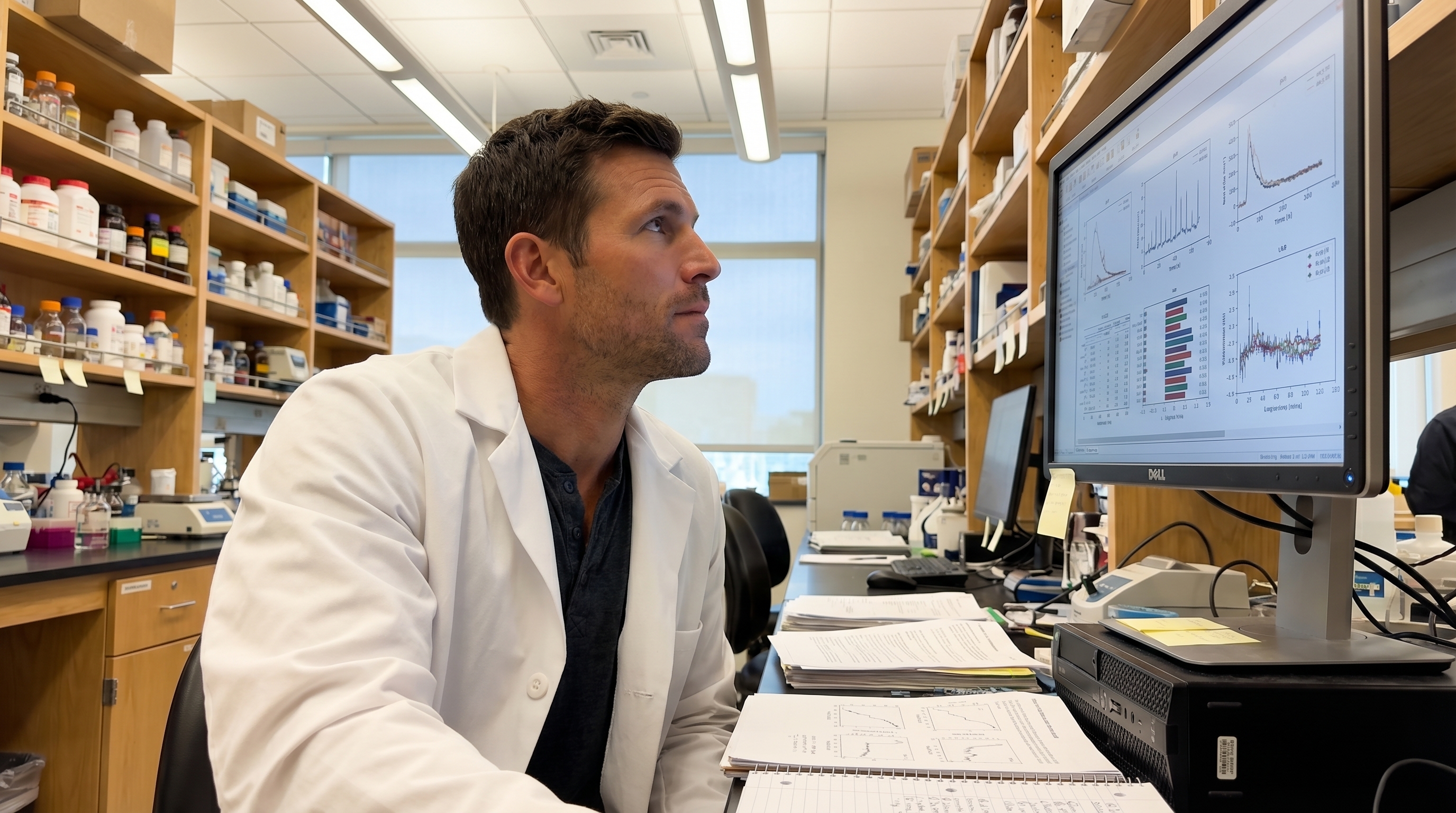 Marcus in his research lab